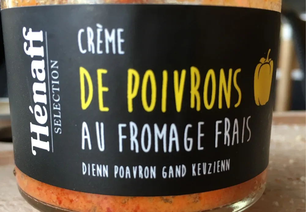 Crème de poivrons au fromage frais