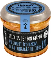 Rillettes de Thon Germon au Confit d'oignons et au vinaigre de cidre Bio