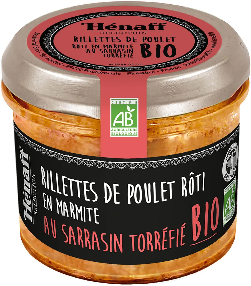 Rillettes de poulet roti au sarrasin torréfié