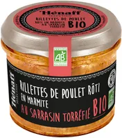 Rillettes de poulet roti au sarrasin torréfié