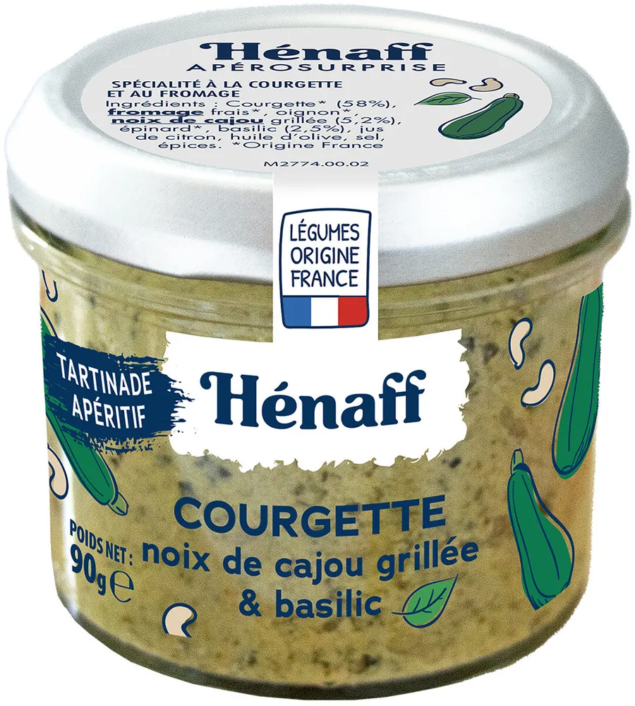 APEROSURPRISE - Tartinable Courgette noix de cajou grillée et basilic