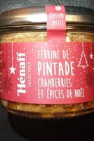 Terrine de pintade cranberries et épices de Noël