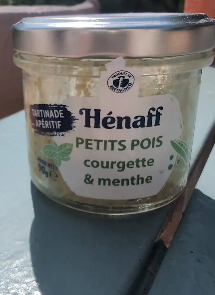Tartinade petit pois courgette menthe