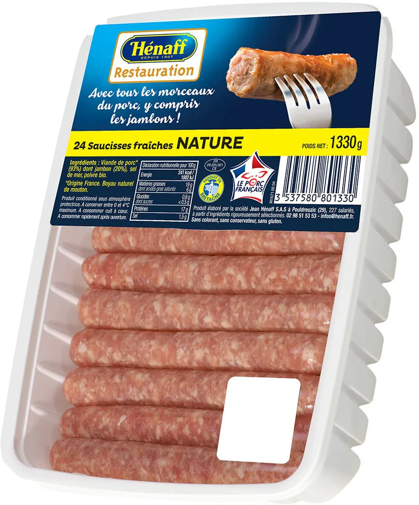 24 saucisses fraiches Nature