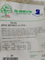 Salade Pâtes Antipasti et Feta