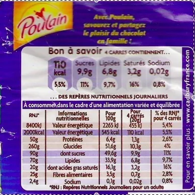 Chocolat au lait éclats de noisettes