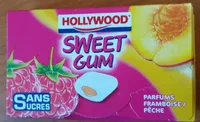 Chewing Gums Sans Sucre Frambois Pêche Sweet Gum Hollywood Dragées,