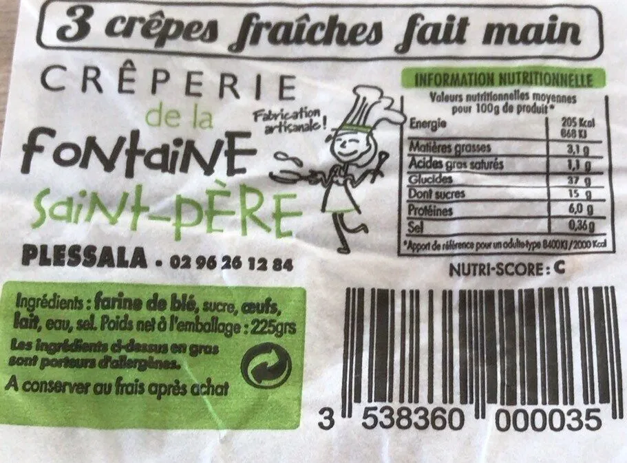 Crêpes fraîches fait main