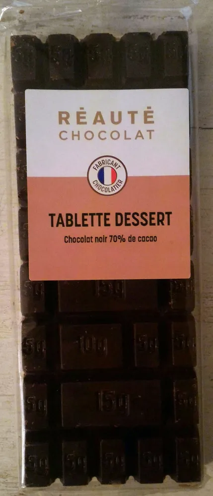 Tablette Dessert Chocolat noir 70% de cacao