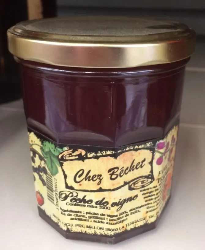 Confiture peches de vigne