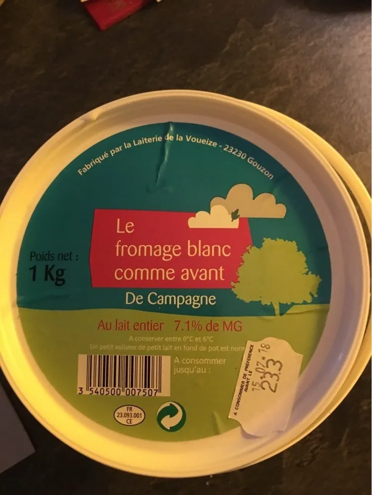 Fromage blanc comme avant
