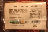 Pain d’épices bio 25% miel