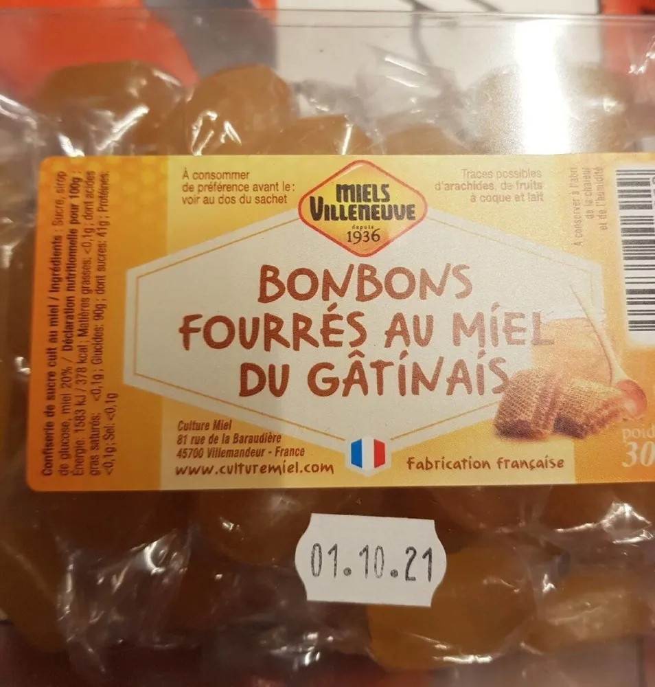 Spécialités fourrés au miel du Gatinais