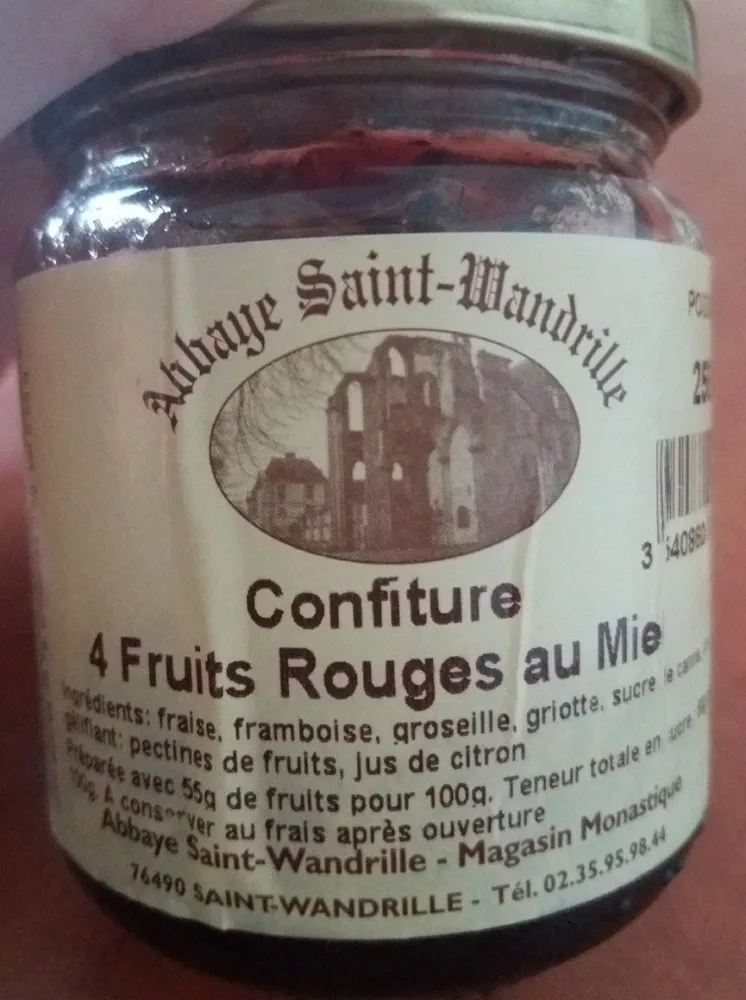Confiture 4 fruits rouges au miel