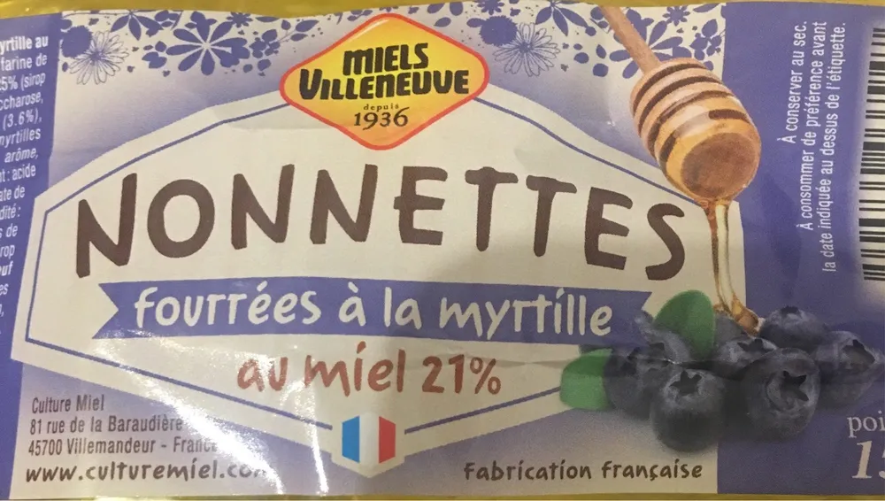 Nonnettes fourrées à la myrtille