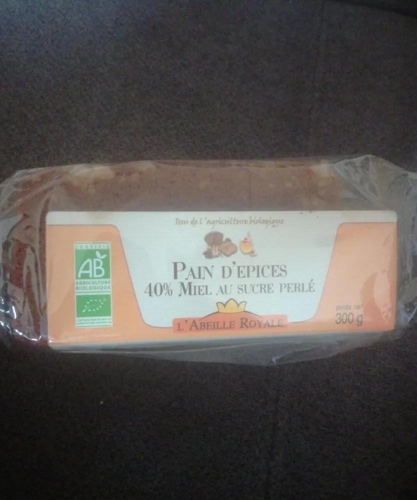 Pain d'épices bio au miel et sucre perlé
