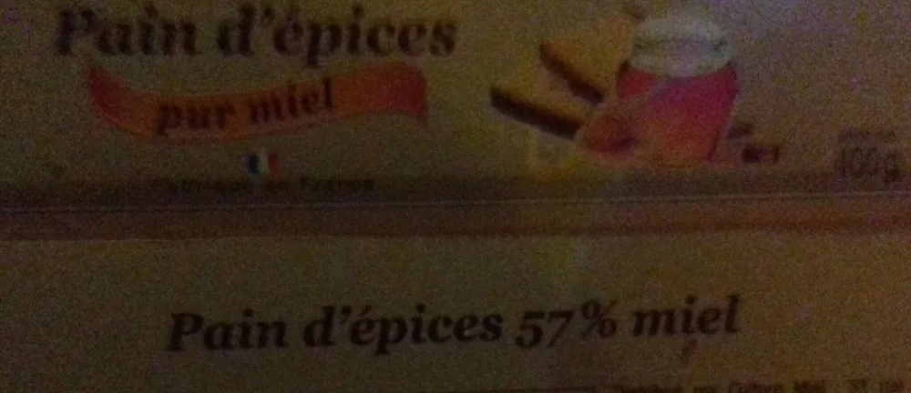 Pain d'épices pur miel