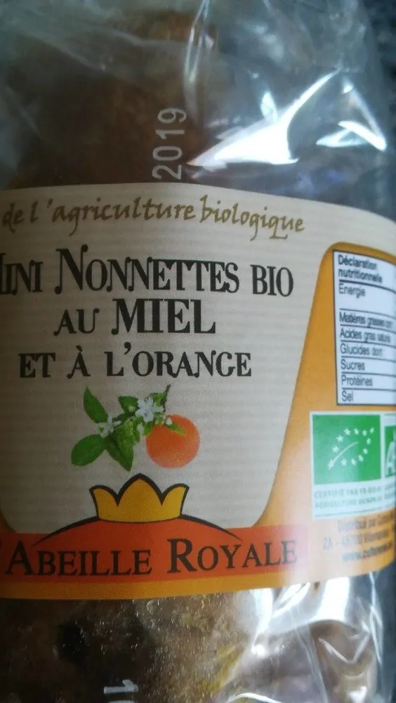 Mini nonnettes bio au miel et à l'orange