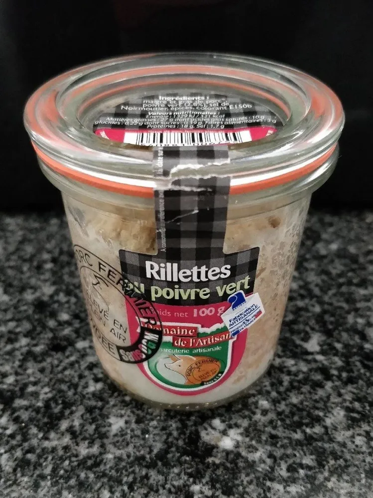 Rillettes au poivre vert