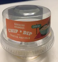 SRIRACHA HOUMOUS CHIP & DIP WITH TOASTED PRETZELS