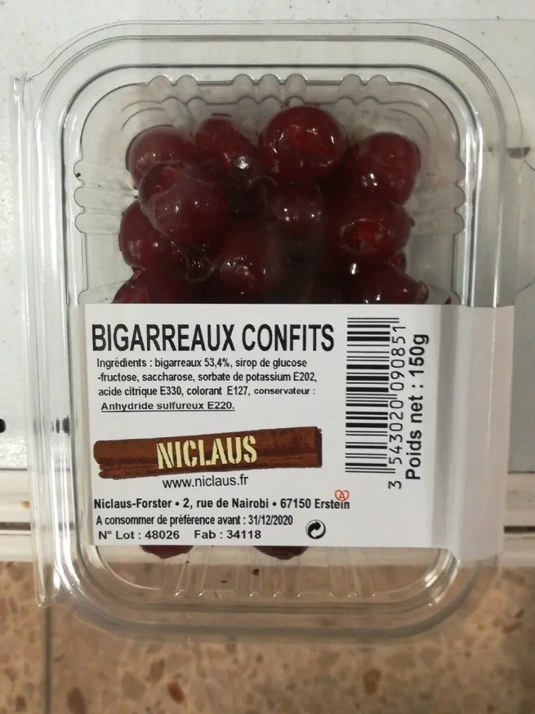 Bigarreaux confits NICLAUS