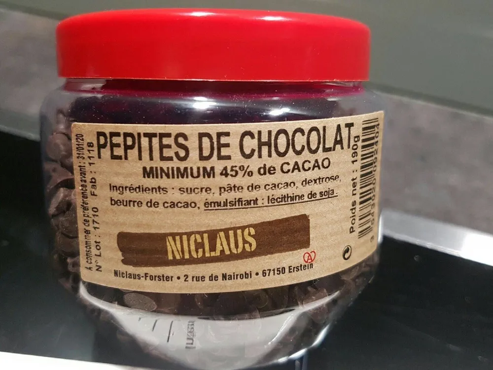 pépites de chocolat