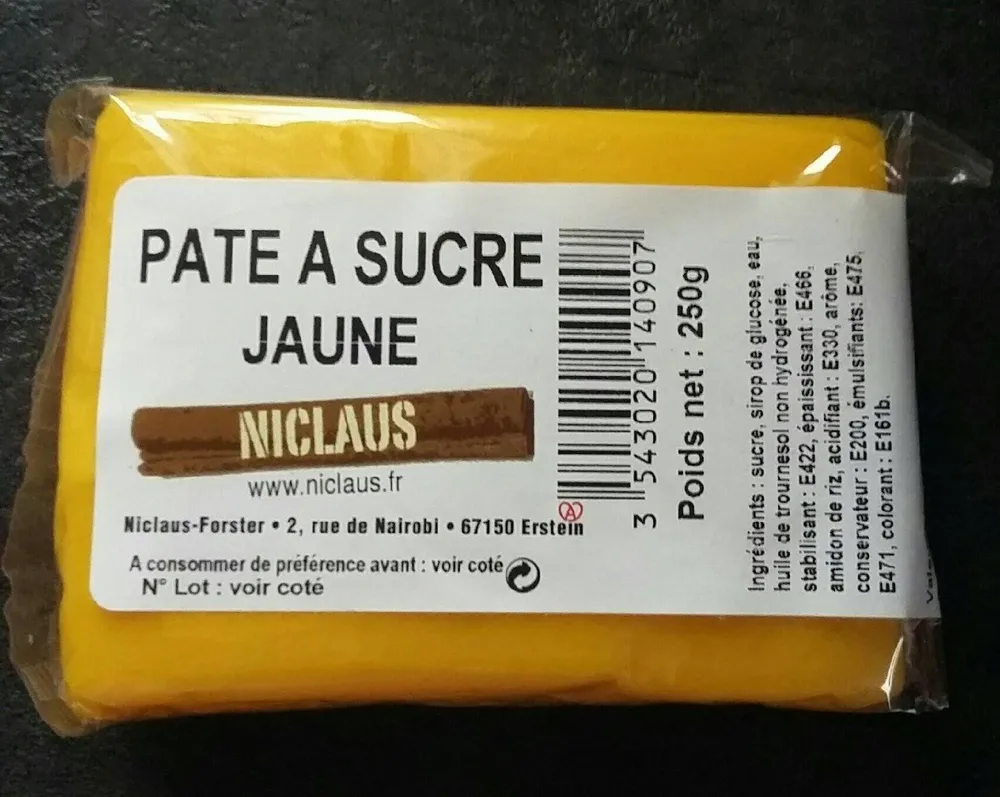 Pate sucre jaune