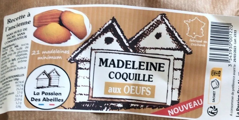 Madeleine coquille