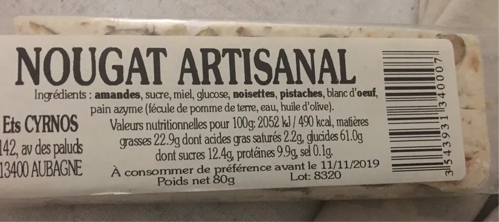 Nougat artisanal