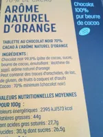 Chocolat noir arôme naturel orange