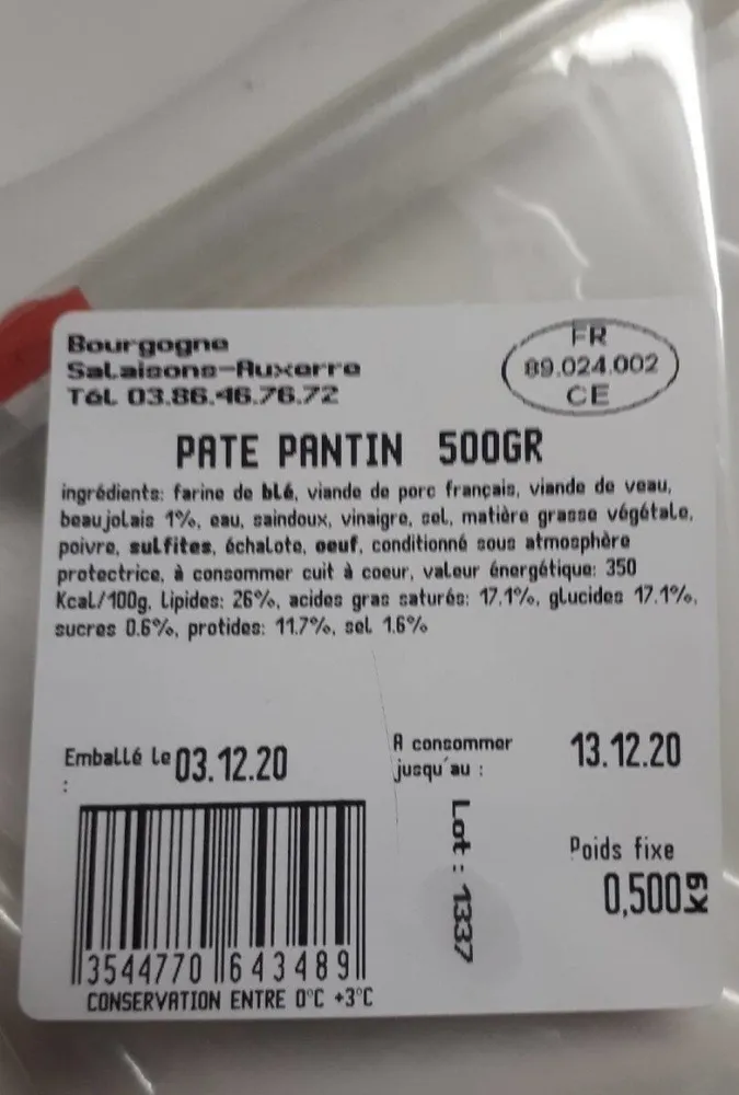 PÂTÉ PANTIN