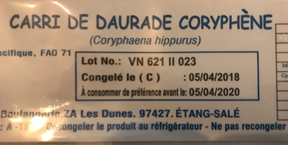 Carri de daurade coryphè e