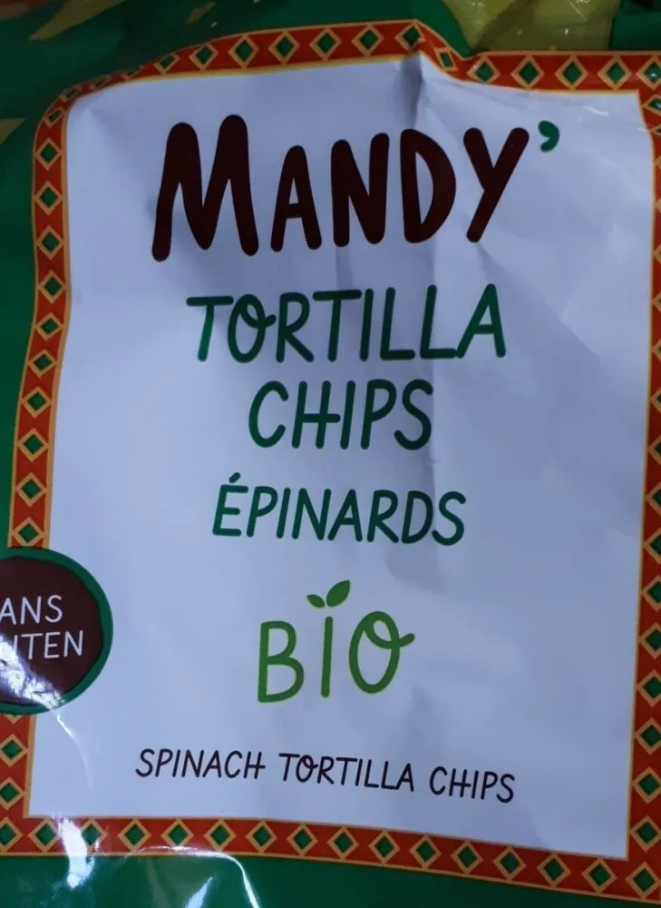 Tortilla chips épinards