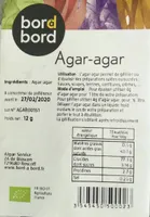 Agar-agar Bio 6X2G Bord à Bord