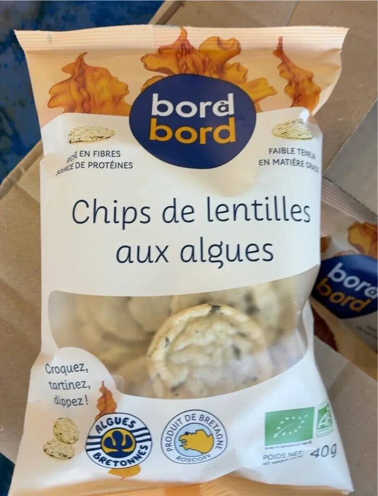 Chips de lentilles aux algues