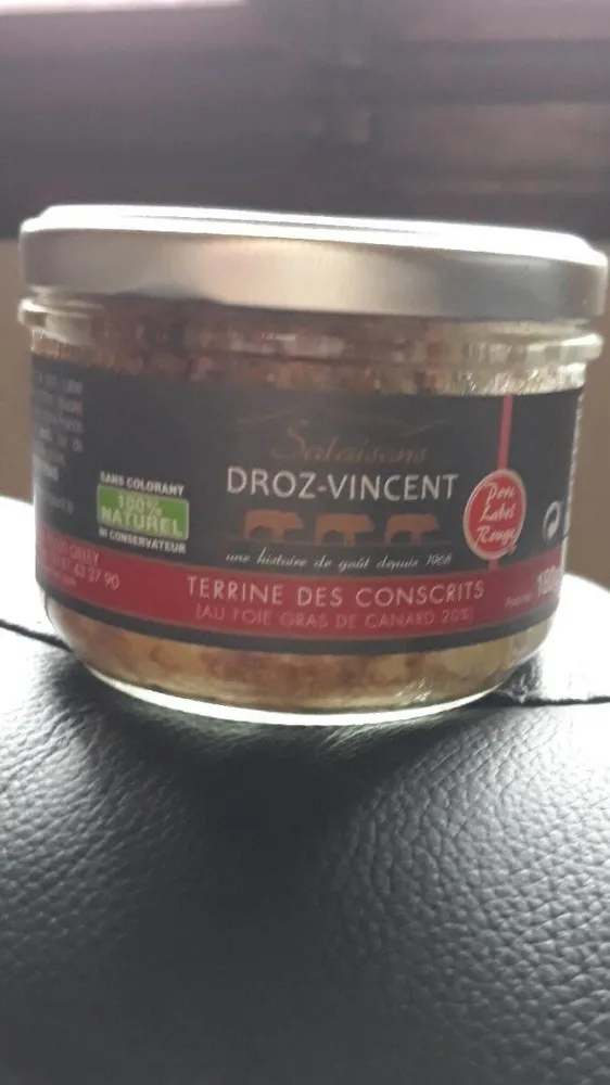 Terrine des conscrits au foie gras de canard