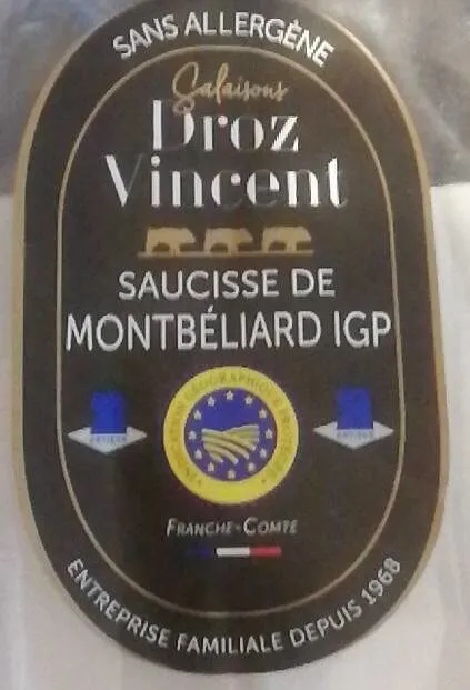 Saucisses de Montbéliard Droz Vincent