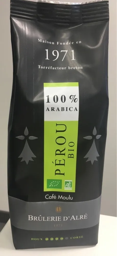 Café moulu, Pérou bio, 100% arabica