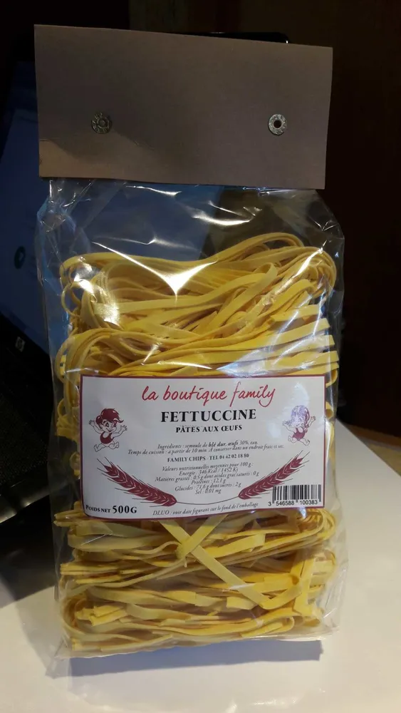 Fettuccine Pâtes aux oeufs