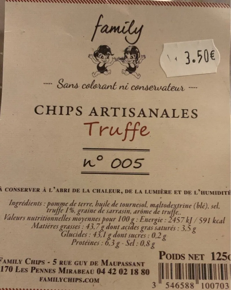 Chips artisanales Truffe
