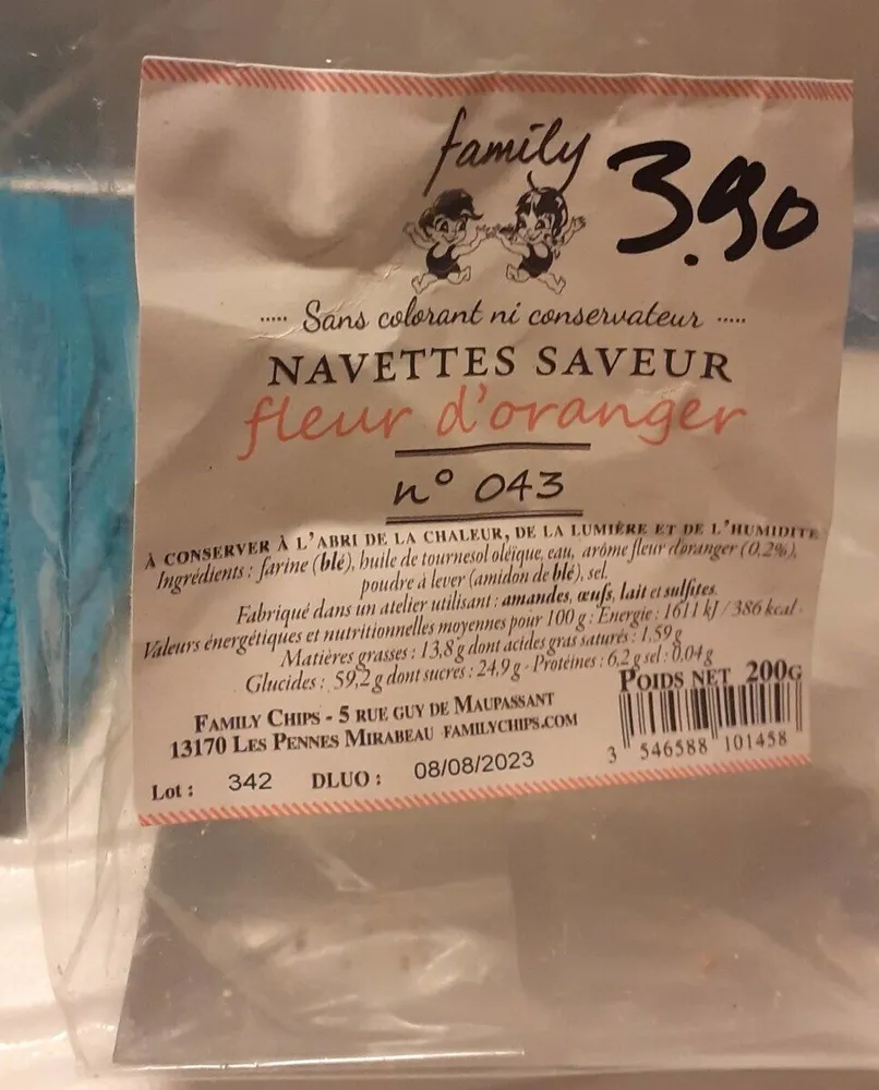 Navettes saveur f’eur d’oranger