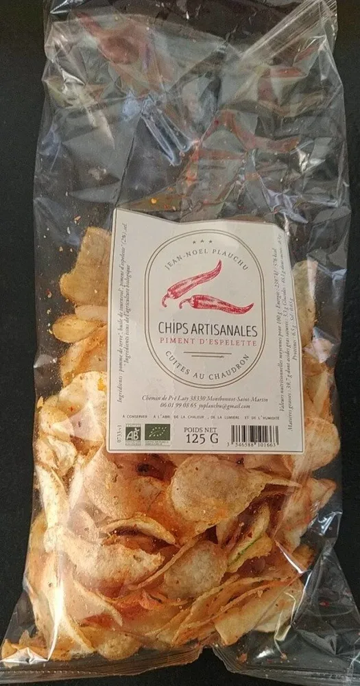 Chips artisanales piment d'Espelette cuites au chaudron