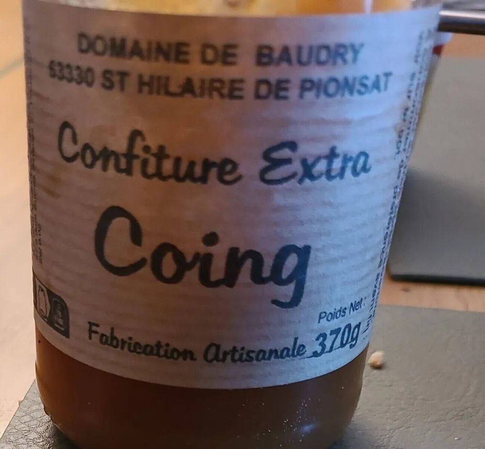 Confiture extra Coing