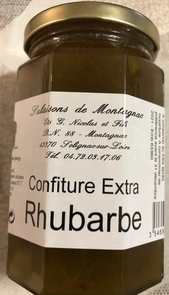 Confiture extra rhubarbe