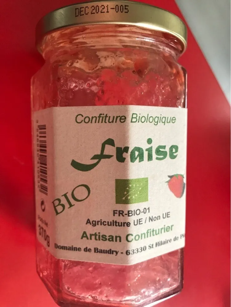 Confiture biologique fraise