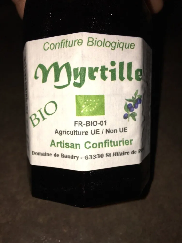 Confiture bio Myrtille