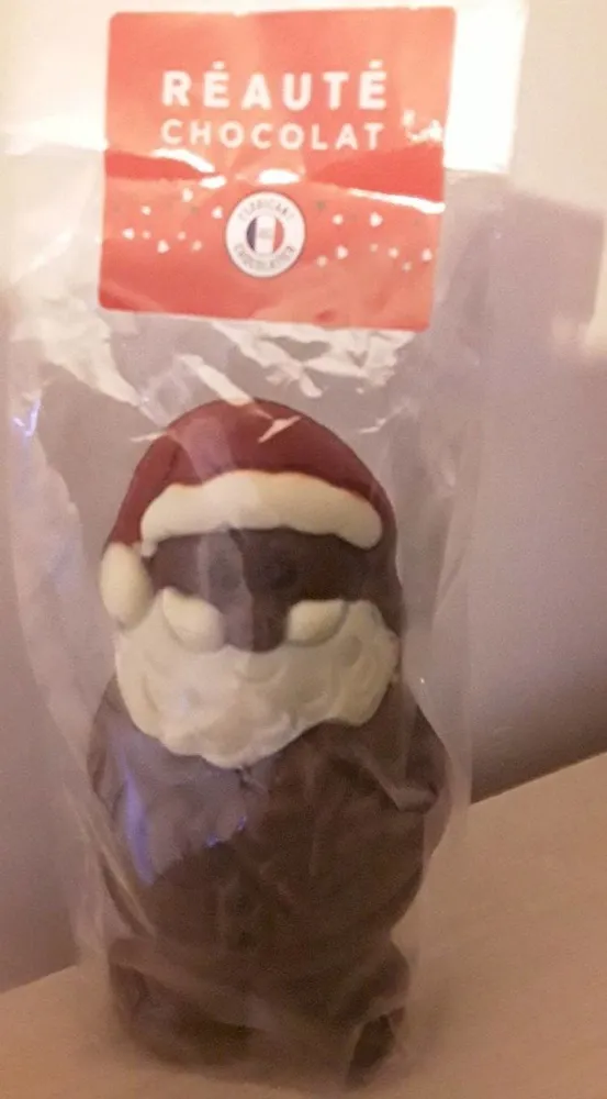 Père noël en chocolat décoré