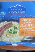 Saucisse grillée et sa purée