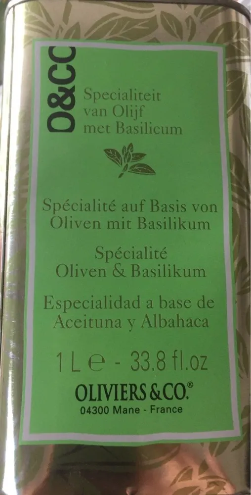Specialité à base d'olive & de basilic