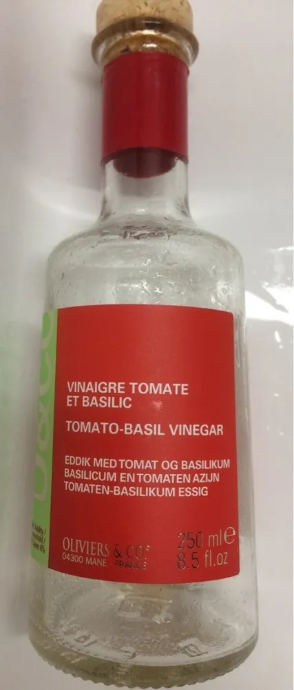 Vinaigre tomate et basilic